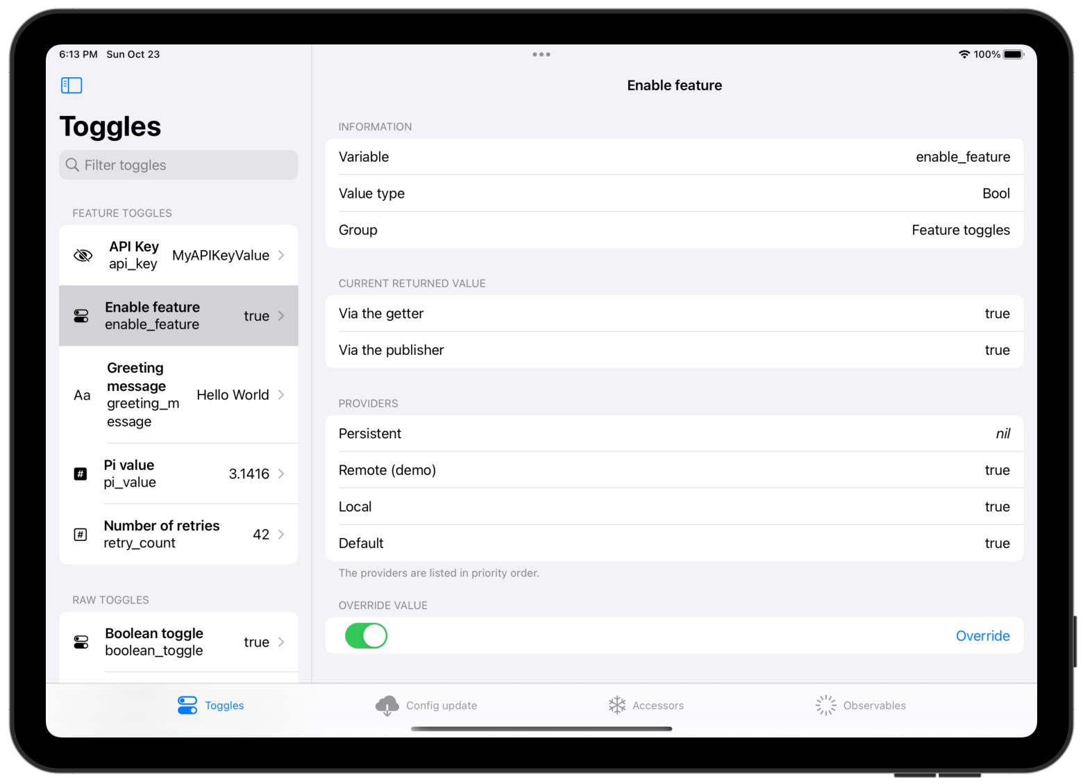 Toggles: the easiest feature flagging in Swift